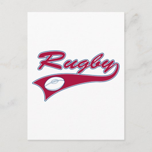 Retro Rugby Briefkaart (Voorkant)