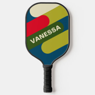 Retro Rugby Fusie met Naam Pickleball Paddle