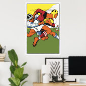 Retro rugby-kampioen poster (Thuiskantoor)