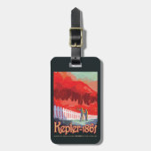 Retro ruimte Poster van Kepler-186f. Bagagelabel (Voorkant verticaal)