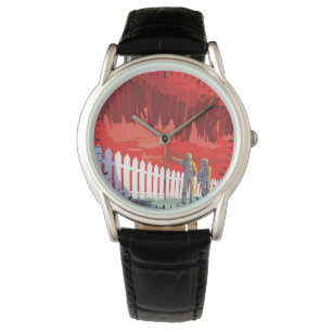 Retro ruimte Poster van Kepler-186f. Horloge