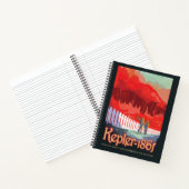 Retro ruimte Poster van Kepler-186f. Notitieboek (Binnen)