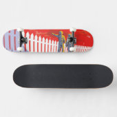 Retro ruimte Poster van Kepler-186f. Skateboard (Horizontaal)