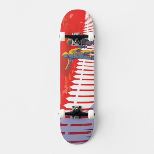 Retro ruimte Poster van Kepler-186f. Skateboard (Voorkant)