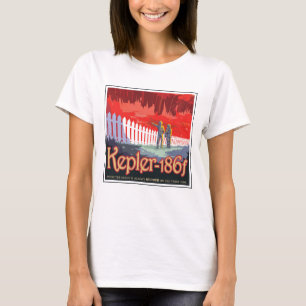 Retro ruimte Poster van Kepler-186f. T-shirt