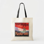 Retro ruimte Poster van Kepler-186f. Tote Bag (Voorkant)