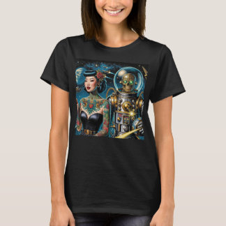 Retro-ruimtereizigers T-shirt