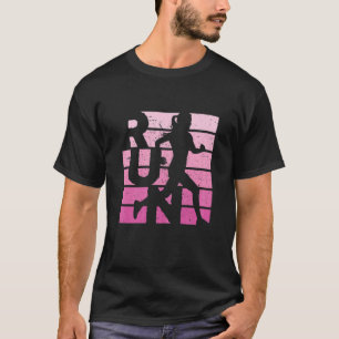 Retro RUN Runner Jogger Marathon Vintage meisjes T-shirt