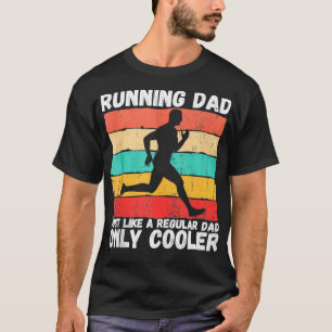 Retro Running Papa Grappige Runner Marathon Atleet T-shirt