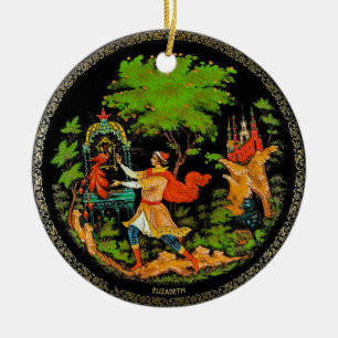 Retro Russisch Fairy Tale Fantasy kleurrijk Keramisch Ornament