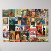 retro Russische filmcollage Sovjet Poster (Voorkant)