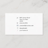 Retro Rust Cirkel Logo en sociale media 2 Visitekaartje (Achterkant)