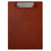 Retro Rustic Brown Rust Leather Klembord (Voorkant)