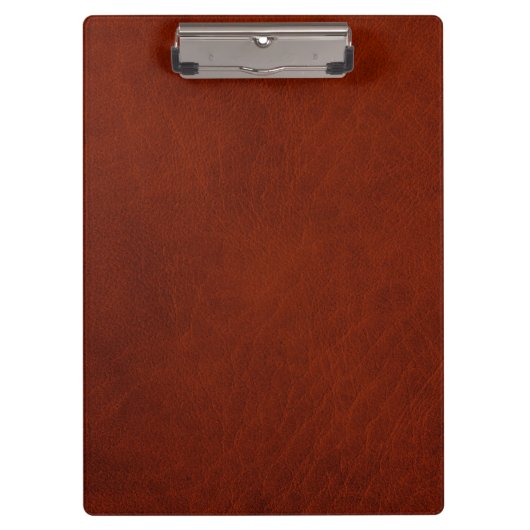 Retro Rustic Brown Rust Leather Klembord (Voorkant)