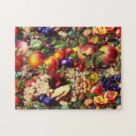 Retro Rustic Fresh Summer Tropical Fruit Vegetable Legpuzzel (Horizontaal)
