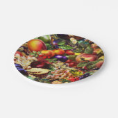 Retro Rustic Fresh Summer Tropical Fruit Vegetable Papieren Bordje (Gekanteld)