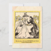  Retro Rustic Funny Couple Comic Wedding Kaart (Achterkant)