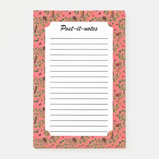 Retro Rustic Greenery Autumn Forest Waterverf Post-it® Notes (Voorkant)