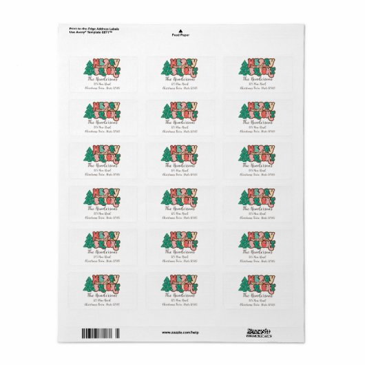 Retro Rustic Merry en Bright Etiket (Full Sheet)