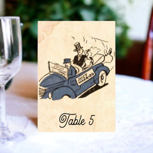 Retro Rustic Old Style Comic Book Wedding Kaart
