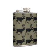 Retro rustieke Elk eland hertenpatroon Heupfles (Rechts)