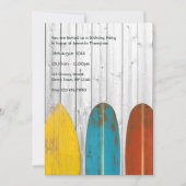 Retro Rustieke Surfer Beach Verjaardagsfeestje Kaart (Voorkant)