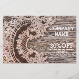 retro rustieke westerse landelijke chic kanten sch flyer