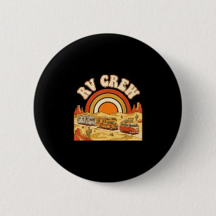 Retro rv bemanningsgezin kampeert roadtrip avontuu ronde button 5,7 cm