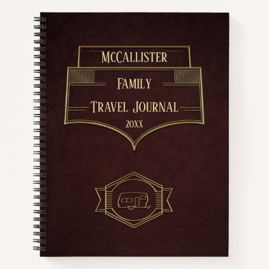 Retro RV Camper Travel Journal (Devant)