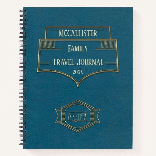 Retro RV Camper Travel Journal (Devant)