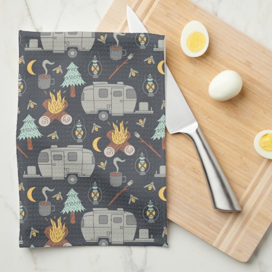 Retro RV-camping Theedoek (Quarter Fold)