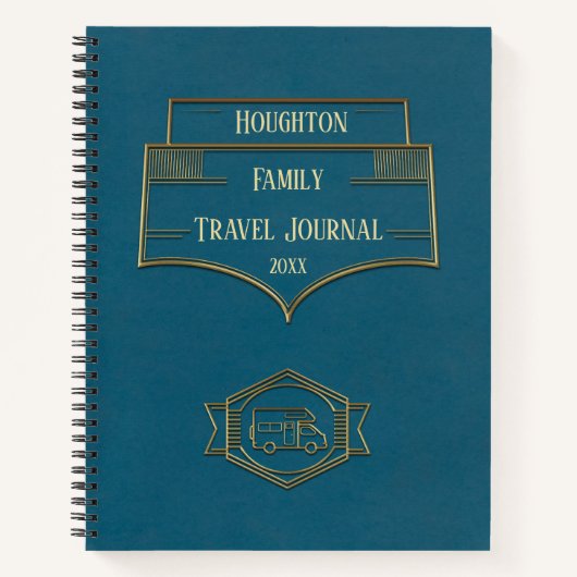 Retro RV Motorhome Travel Journal (Devant)