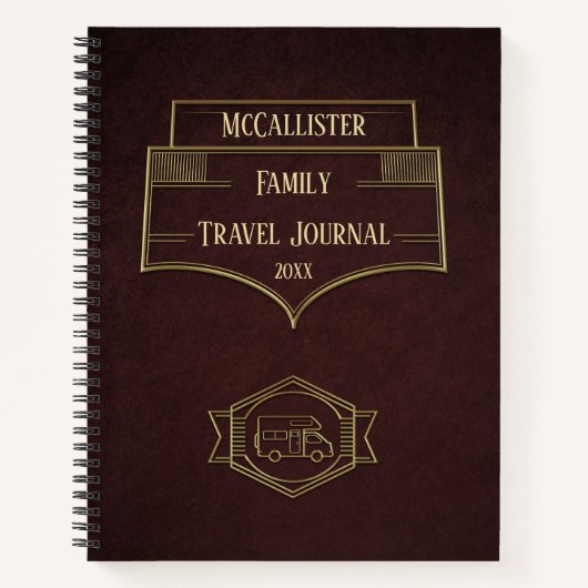 Retro RV Motorhome Travel Journal (Devant)