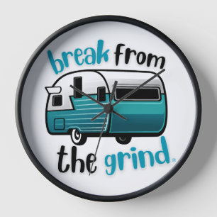 Retro RV Turquoise Klok