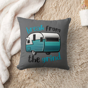 Retro RV Turquoise Kussen