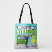 Rétro sac fourre-tout à impression d'amoureux des (Devant)