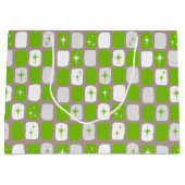 Rétro sac vert et blanc de cadeau de Starburst (Devant)