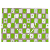 Rétro sac vert et blanc de cadeau de Starburst (Dos)