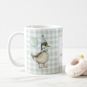 Retro Sage Green Mallard Duck Ballon Koffiemok