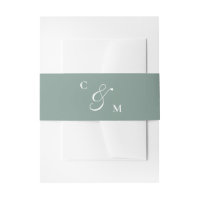 Retro Sage Green Monogram Weddenschap