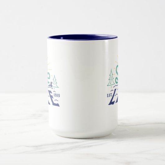 Retro Sage Lake 15oz Mok (Midden)