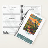 Retro Saguaro Schilderachtig Uitzicht Recept Notit Notitieboek (Binnen)