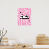 Retro Sale Sign, Roze Sale Poster, Boetiekhandel Poster (Keuken)