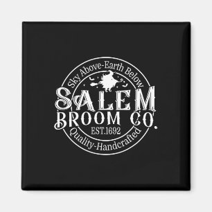 Retro Salem Broom Company EST 1692 Massachusetts H Magneet