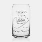 Retro Salon Cowboy Peut Bière Boire (Verso)