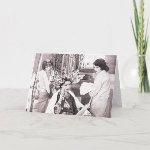 Retro Salon van het Haar van de Pret Kaart