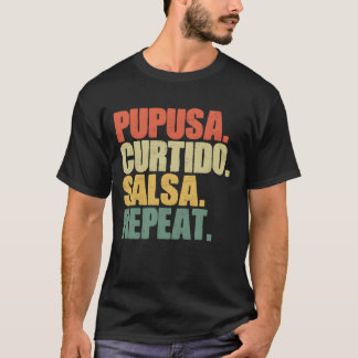 Retro Salvadorees eten Curtido salsa voor kaas fr T-shirt