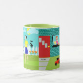 Rétro samedi matin tasse (Centre)