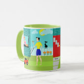 Rétro samedi matin tasse (Devant gauche)