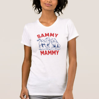 Retro Samojeed Sammy Mammy Vintage Hond Liefhebber T-shirt